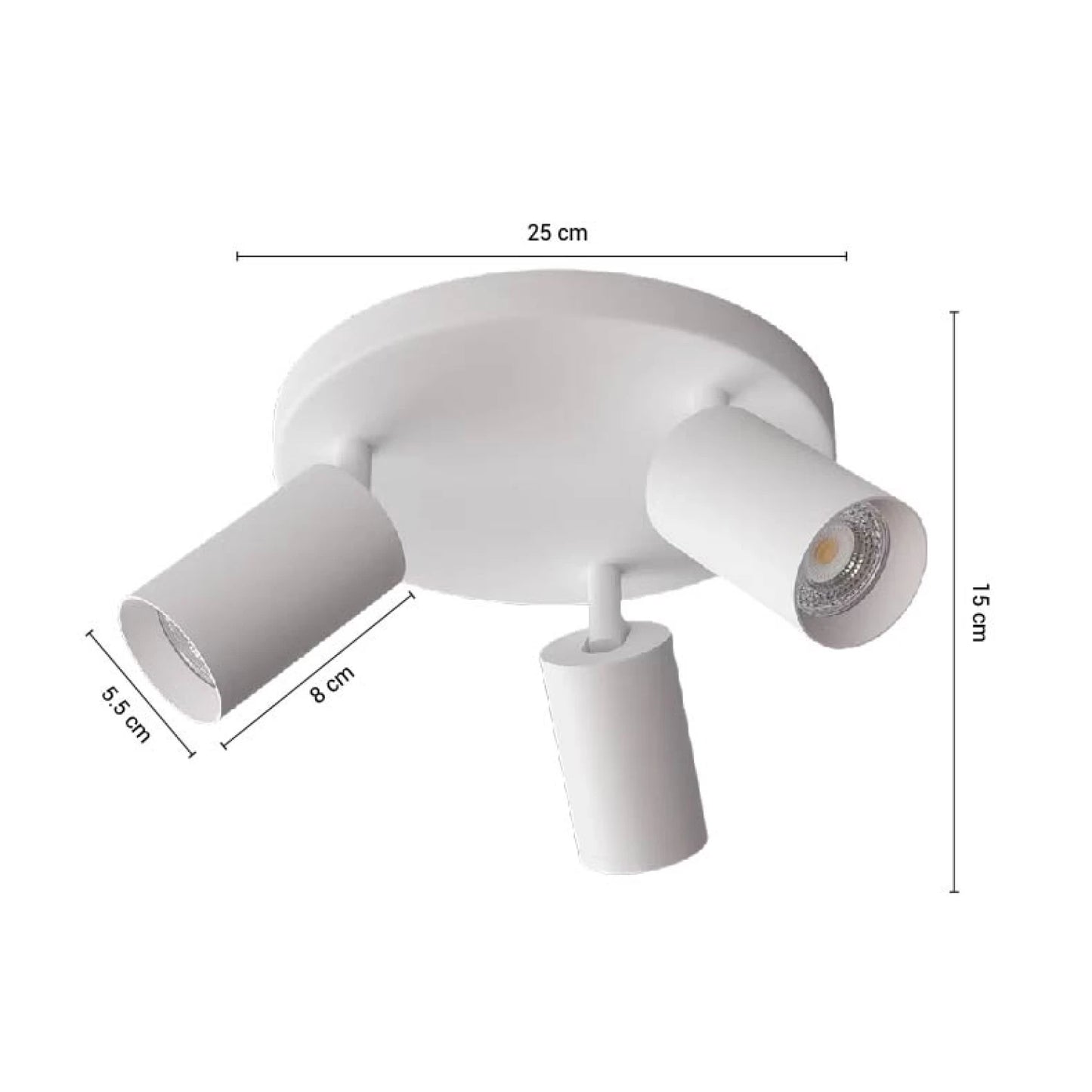 ARTEFACTO LETICIA ADOSAR CIRCULAR ORIENTABLE (X3) - BLANCA