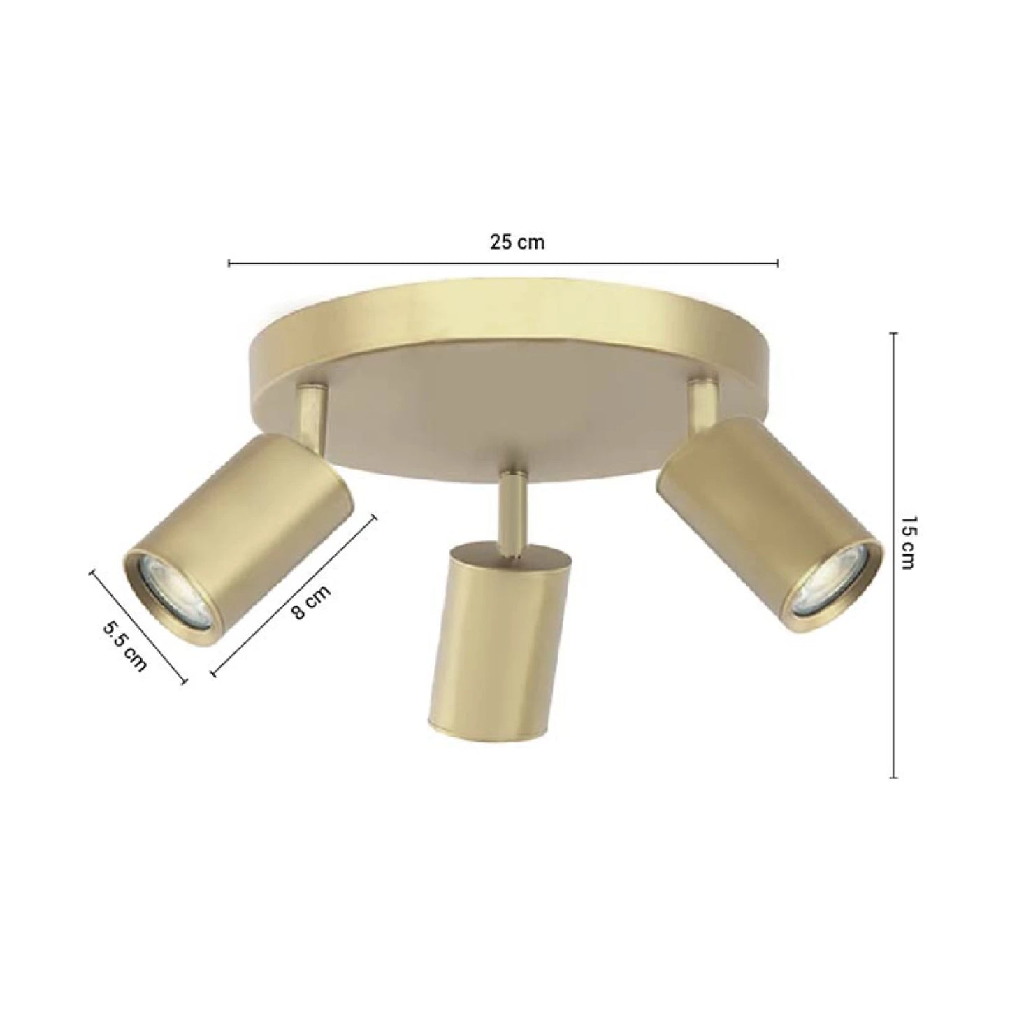 ARTEFACTO LETICIA ADOSAR CIRCULAR ORIENTABLE (X3) - BRASS