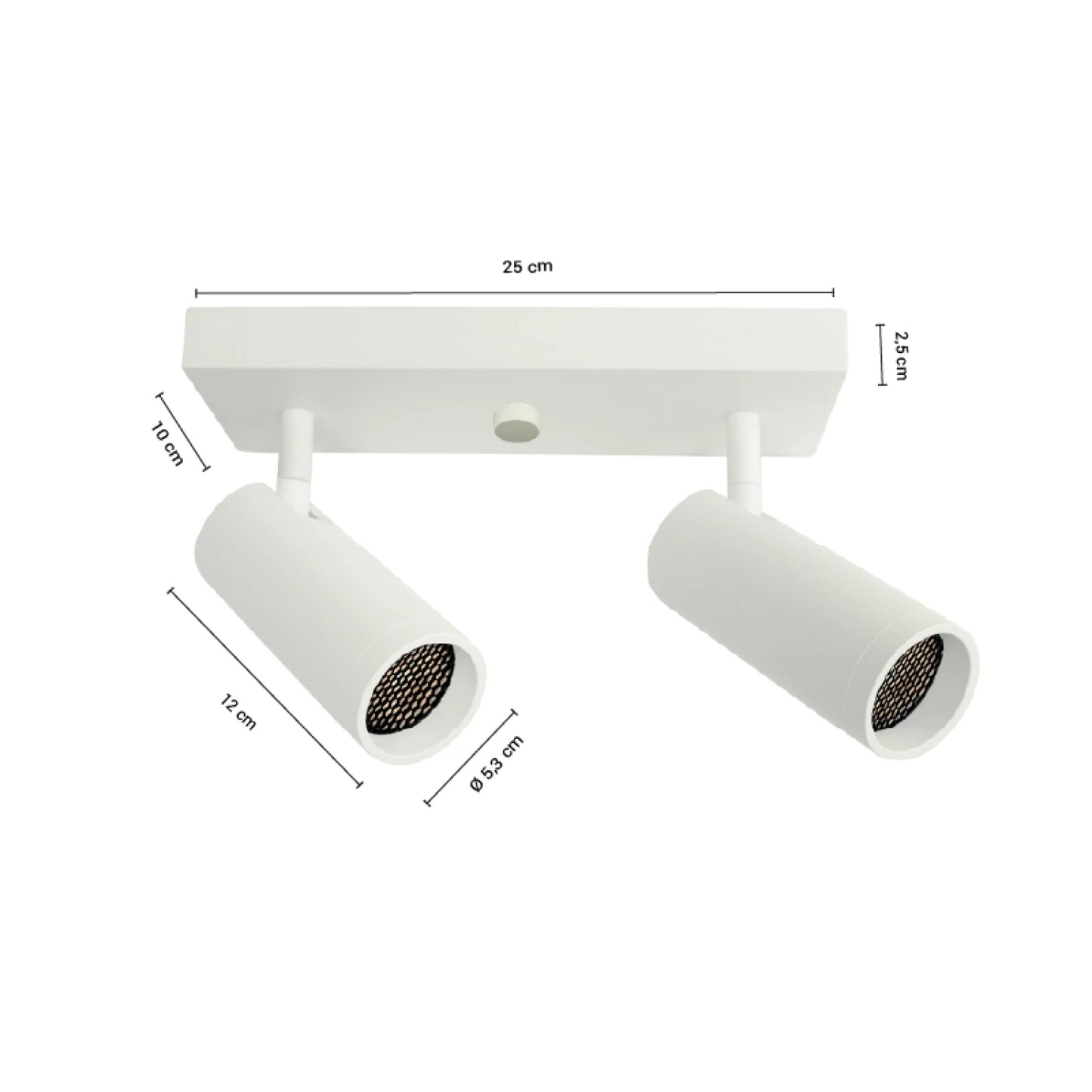 ARTEFACTO LONG LETICIA ADOSAR ORIENTABLE (X2) - BLANCO
