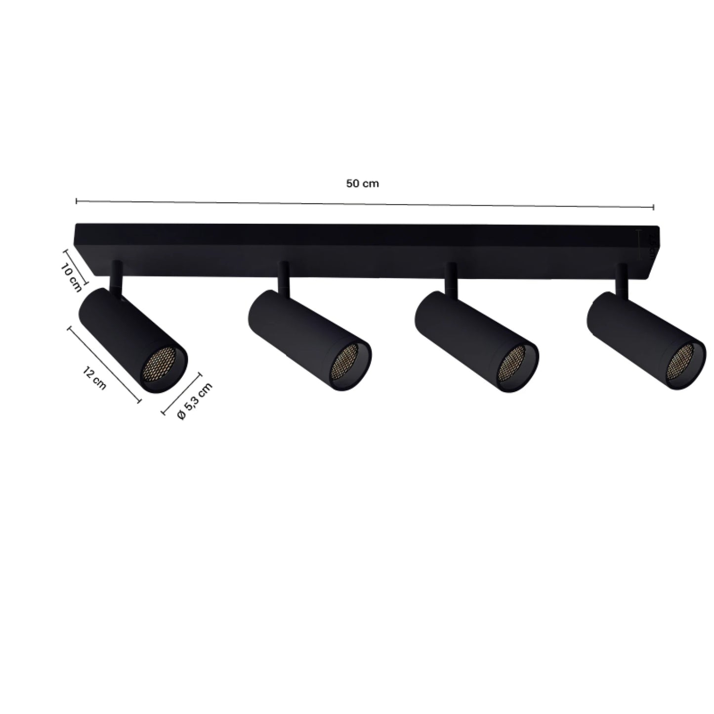 ARTEFACTO LONG LETICIA ADOSAR ORIENTABLE (X4) - NEGRO