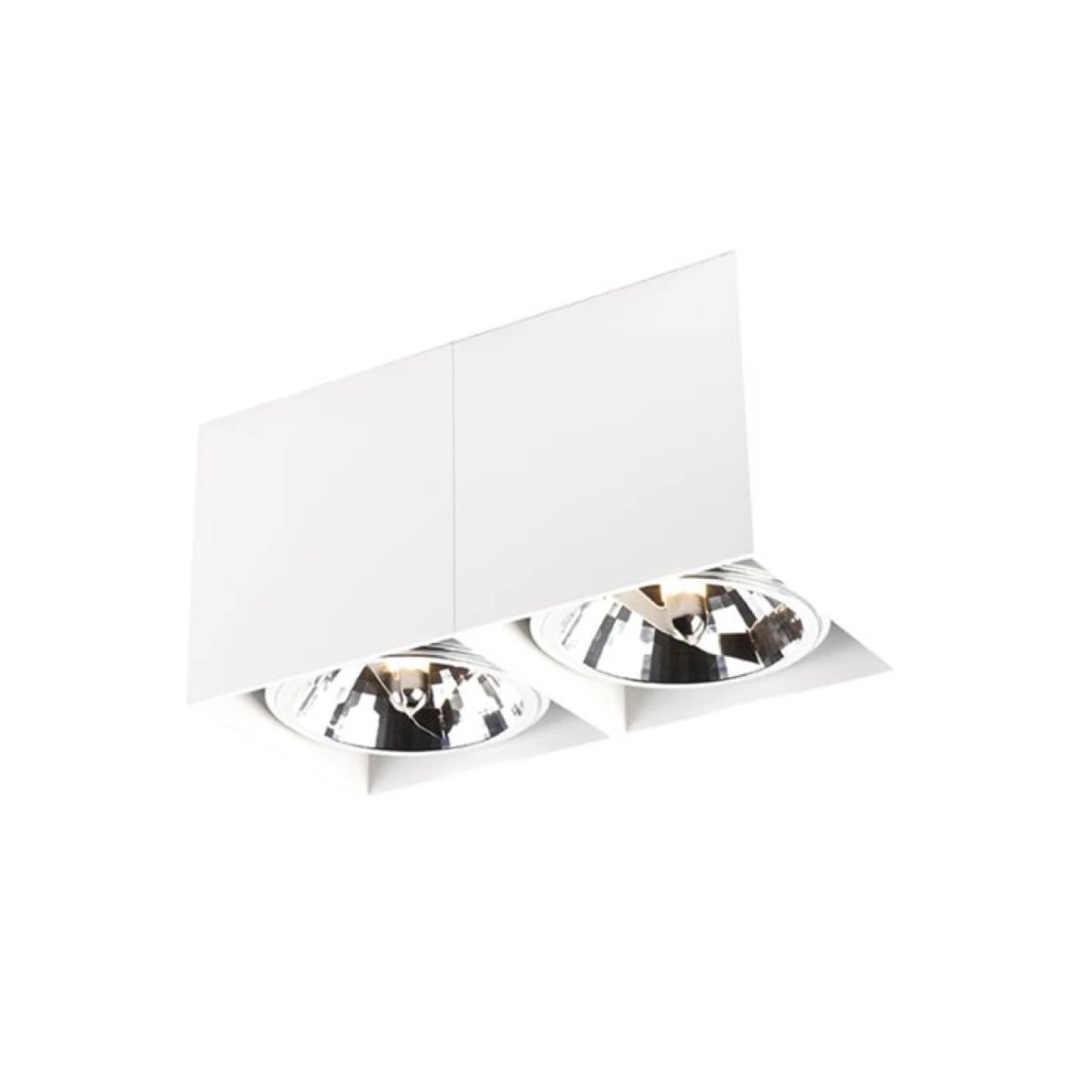 ARTEFACTO LUX DOWNLIGHT CUADRADO DOBLE PARA AR111 MACHADO - BLANCO