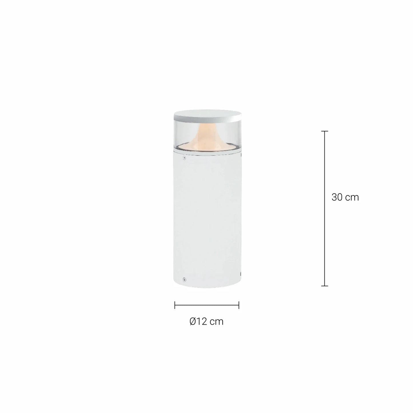 Bolardo Exterior Kane 30cm - Un toque de diseño en color blanco