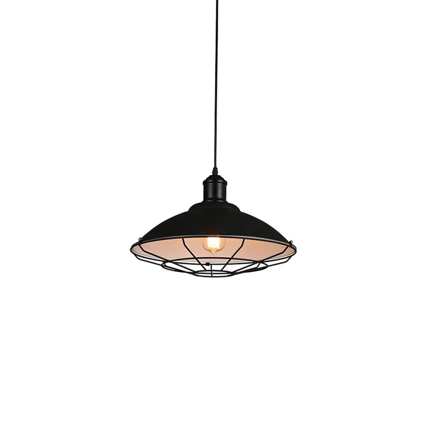 ARTEFACTO COLGANTE CAMPANA DECORATIVA DENVER - NEGRA