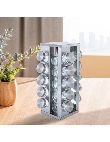 Especiero condimentero acero inox 20 frascos