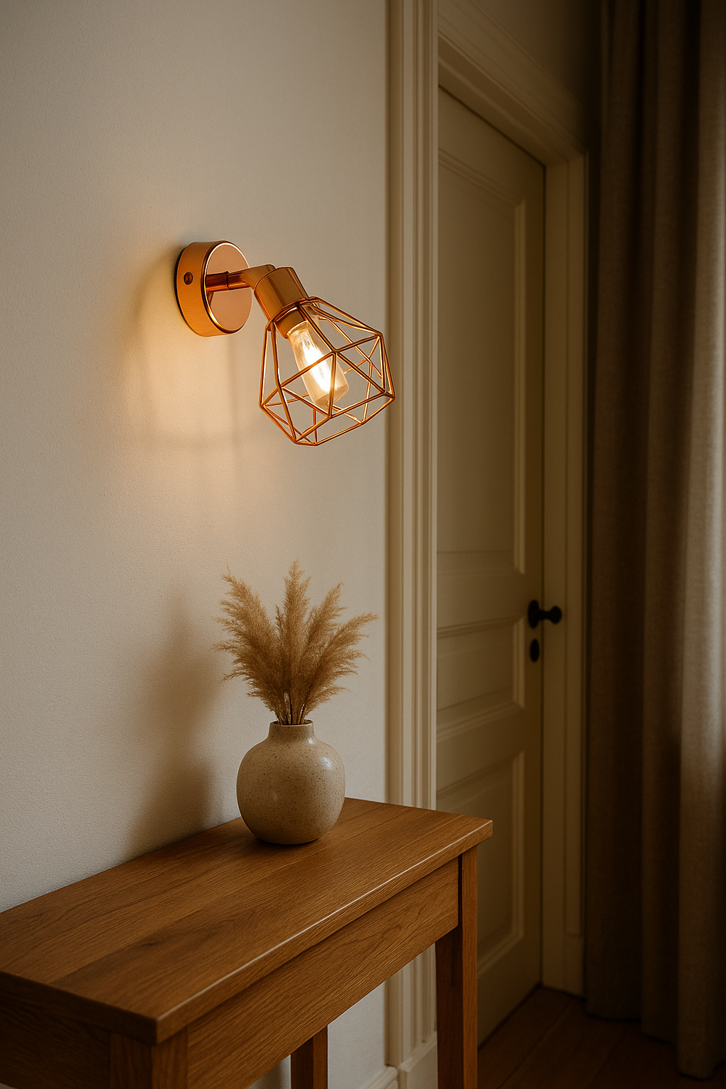 Aplique Pared Reja Acero Cobre 1xG9 LED Incl
