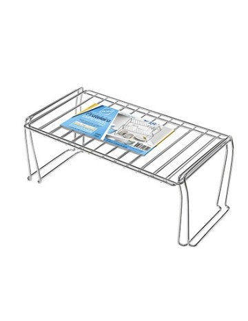 Estantes apilables x2 cromados 38x18x15cm