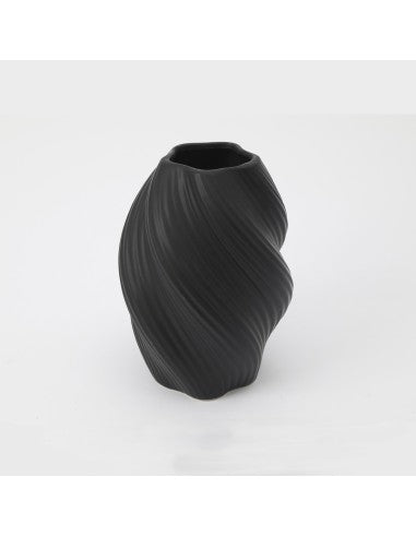 FLORERO TORSION 15X15X20CMS NEGRO