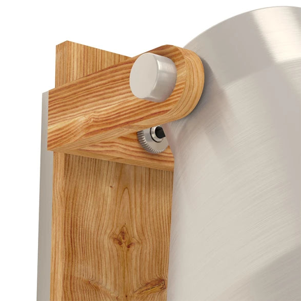 Aplique Pared Pantalla Acero y Madera 1xE27