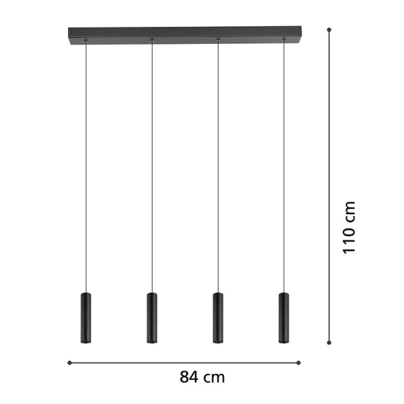 Colgante LED Acero Negro