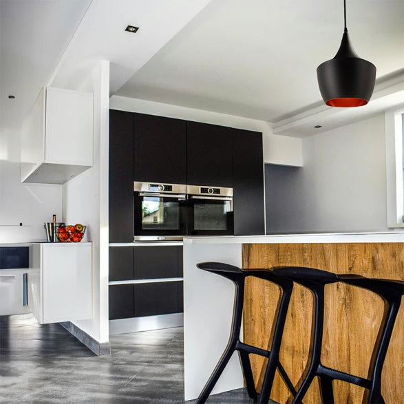 Colgante Cónico Aluminio Negro