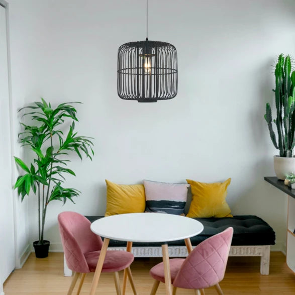 Colgante Cilíndrico Varillas Bambú