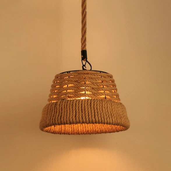 Colgante Cónico Metal y Cuerda