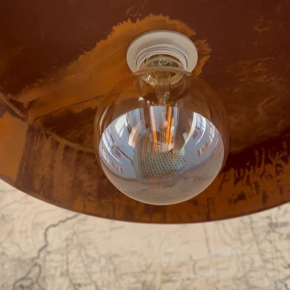 Colgante Pantalla Metal Óxido en Tendencia 1xE27 300mm