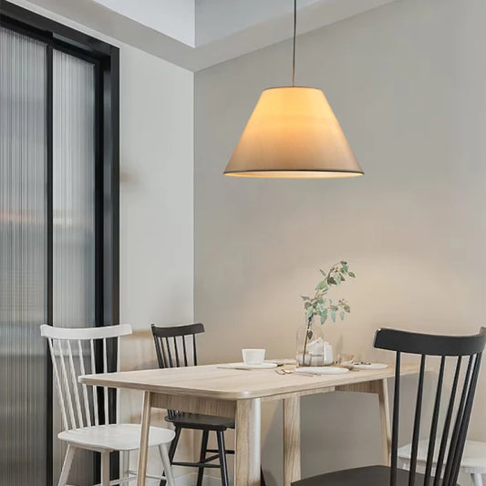 Colgante Pantalla Tela Blanco