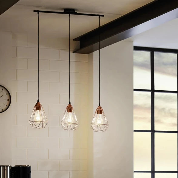 Colgante Varal Triple Reja Cobre