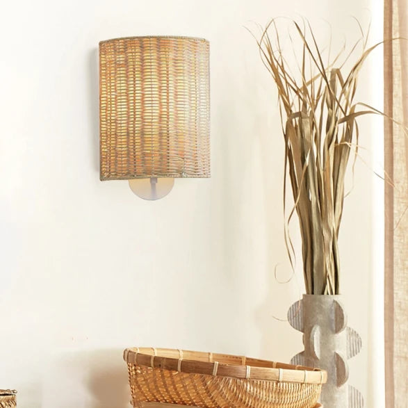 Aplique de Pared Pantalla Rattan