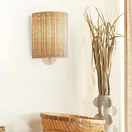 Aplique de Pared Pantalla Rattan