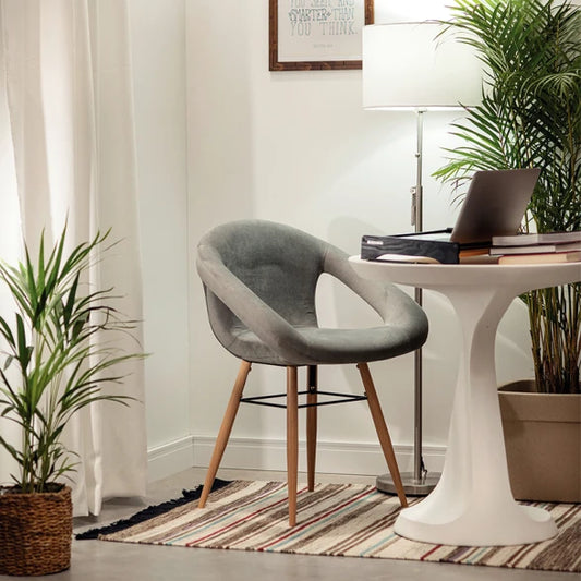 MESA REDONDA BLANCA CON PIE CONICO "SALUT"