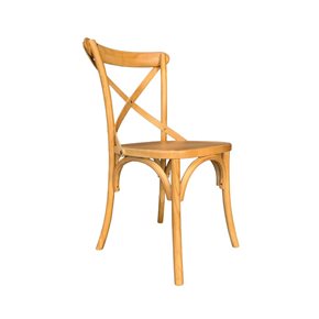 SILLA CROSS madera asiento claro 46×42×87?cm