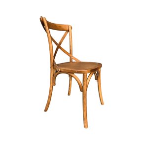 SILLA CROSS madera asiento oscuro 46×42×87?cm