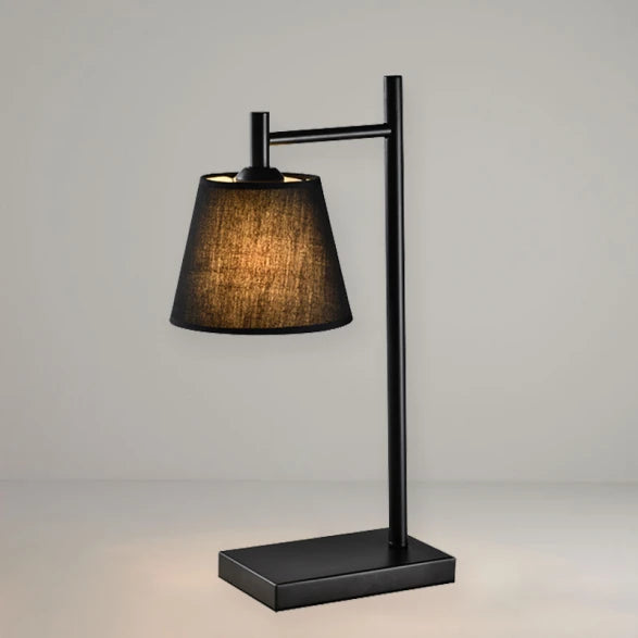 Lámpara de Mesa Portátil de Metal con Pantalla Negra Mate