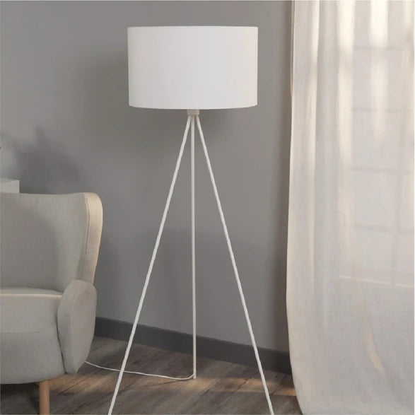 Portátil de Pie Metal Blanco E27