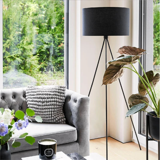 Portátil de Pie Metal Negro E27