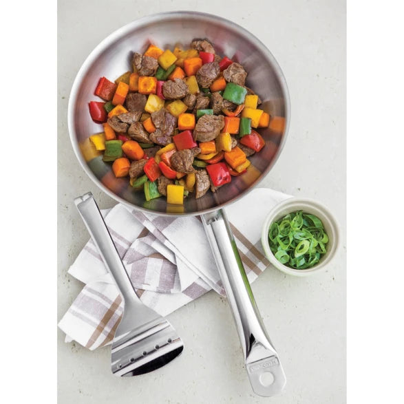 SARTEN ACERO INOX. 30CM 2.9 LTS "PROF"