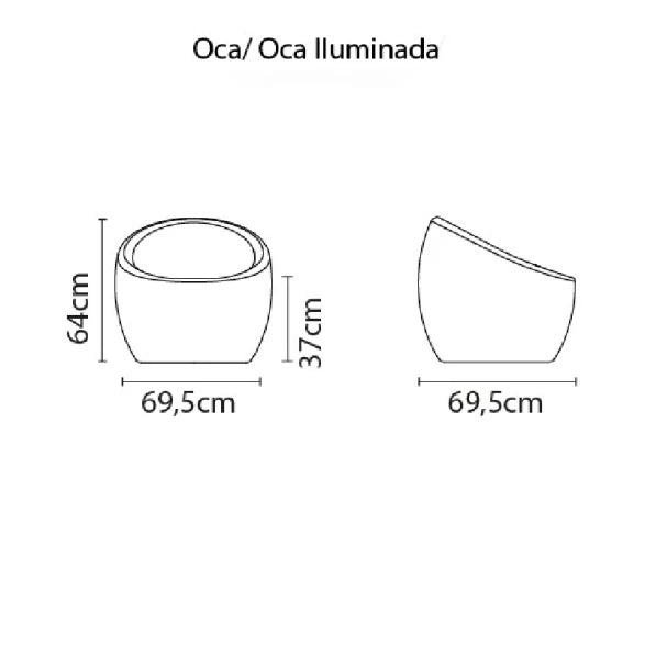 SILLON DE POLIETILENO "OCA" SIMIL HORMIGON