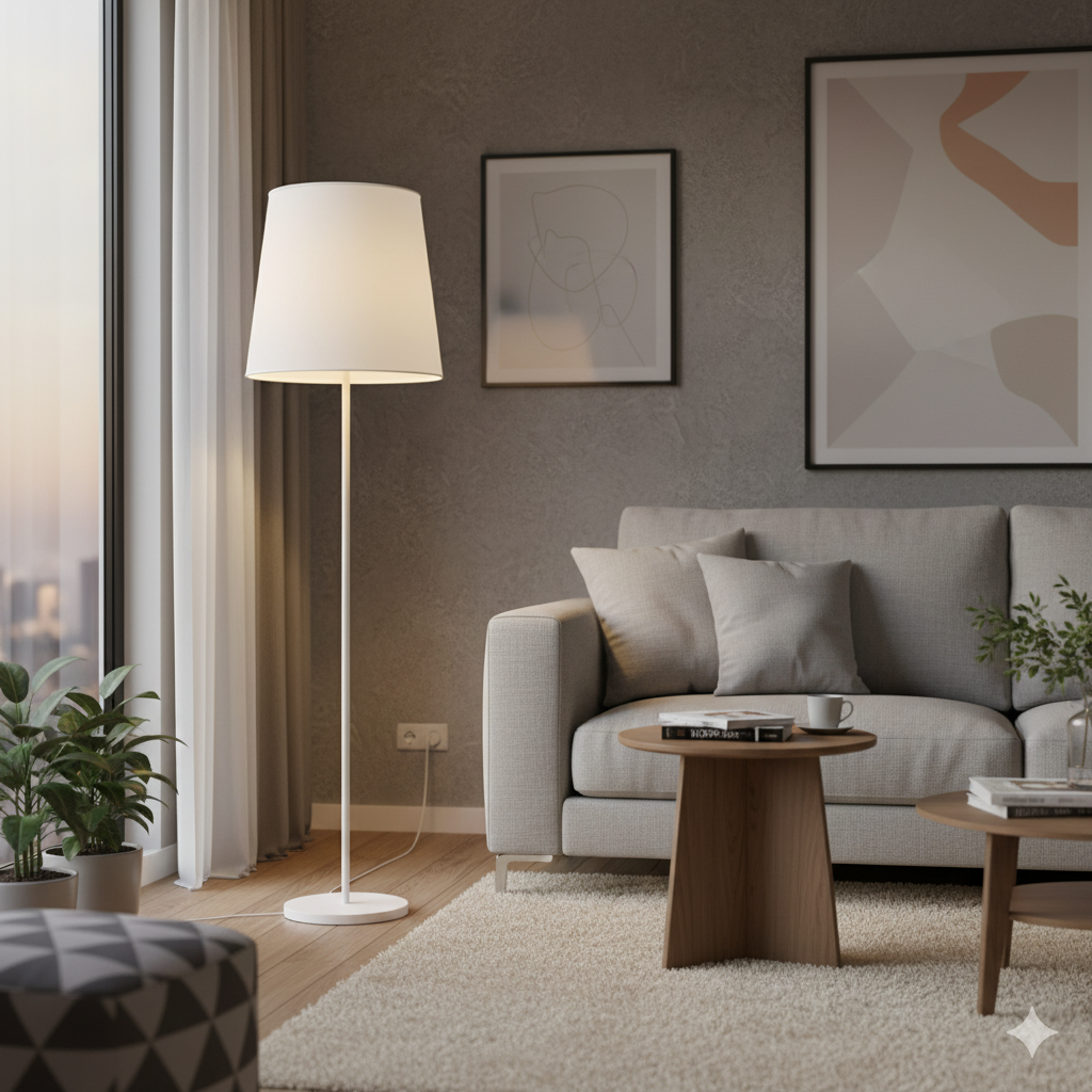 ARTEFACTO DECORATIVO DE PIE SIRA BLANCO