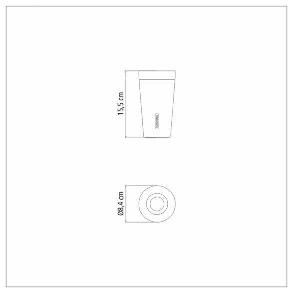 VASO TERMICO NEGRO 420ML. "EXATA"