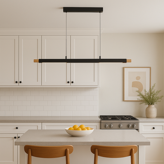 Colgante LED Acero/Madera