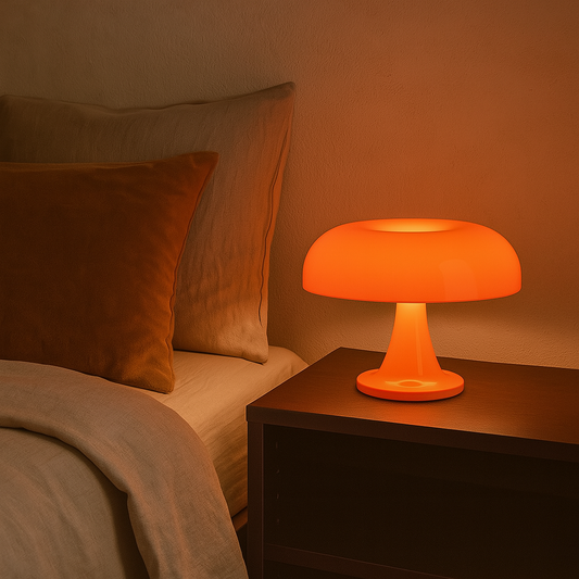 LÁMPARA HONGUITO DECORATIVA DE MESA NAVONE - NARANJA