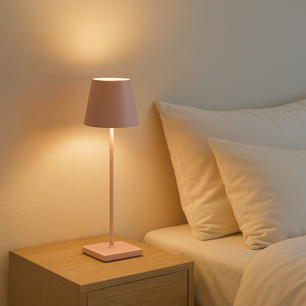 LAMPARA DE MESA ROGER RECARGABLE DIMM - PINK