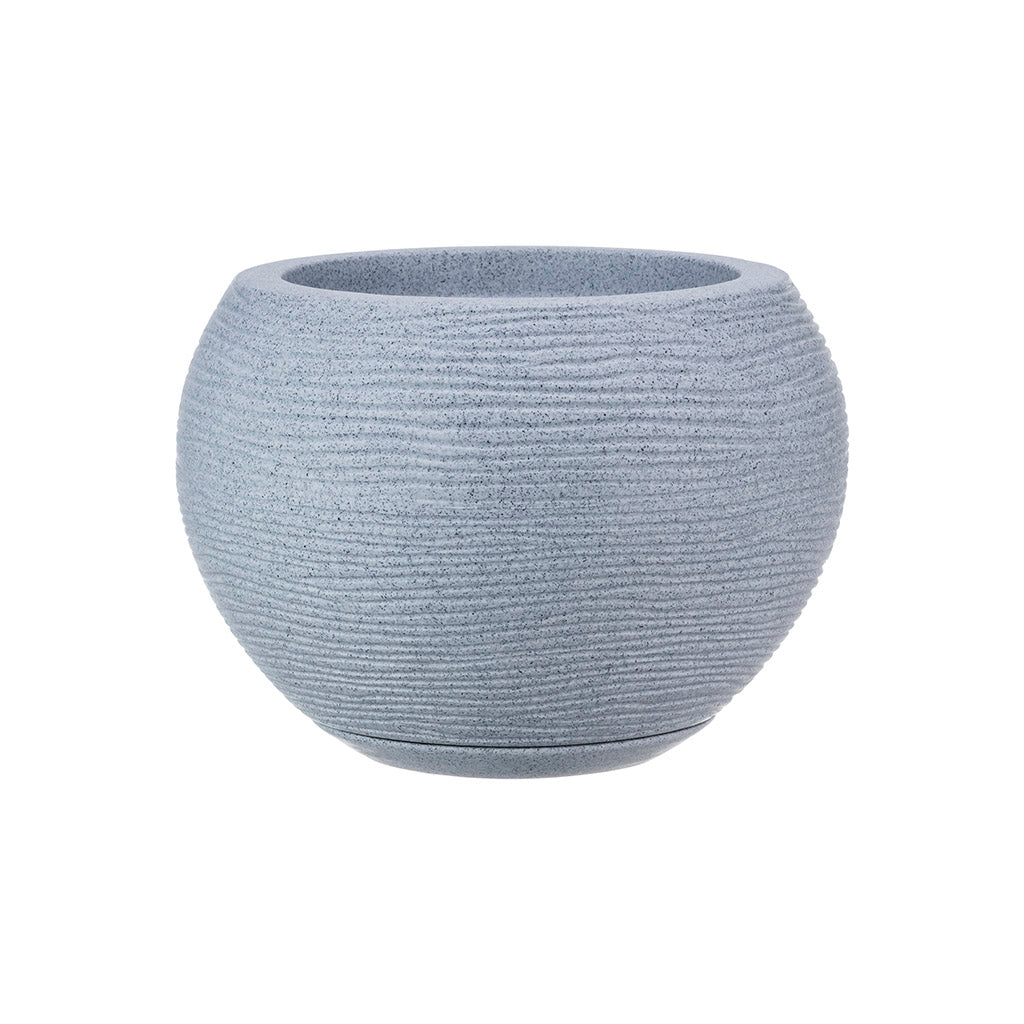 MACETA 27X24CM FLORENCA SISAL EFECTO PIEDRA GRIS