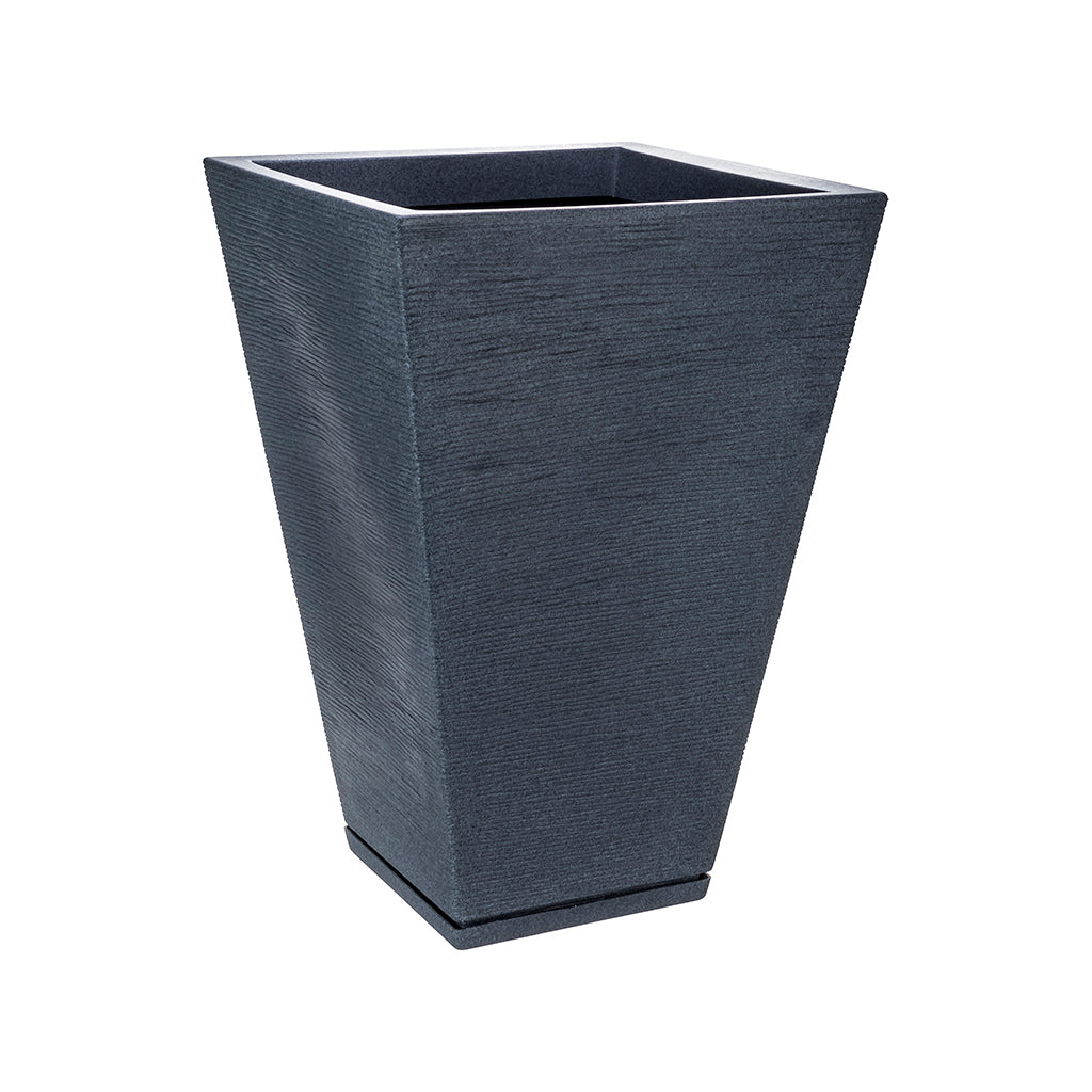 MACETA 32X55CM ZURIQUE GRAPHITO EFEC.PIEDRA GRIS OSCURO