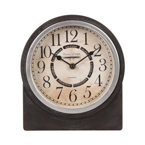 RELOJ DE MESA HIERRO D20X22X5.5CM VINTAGE