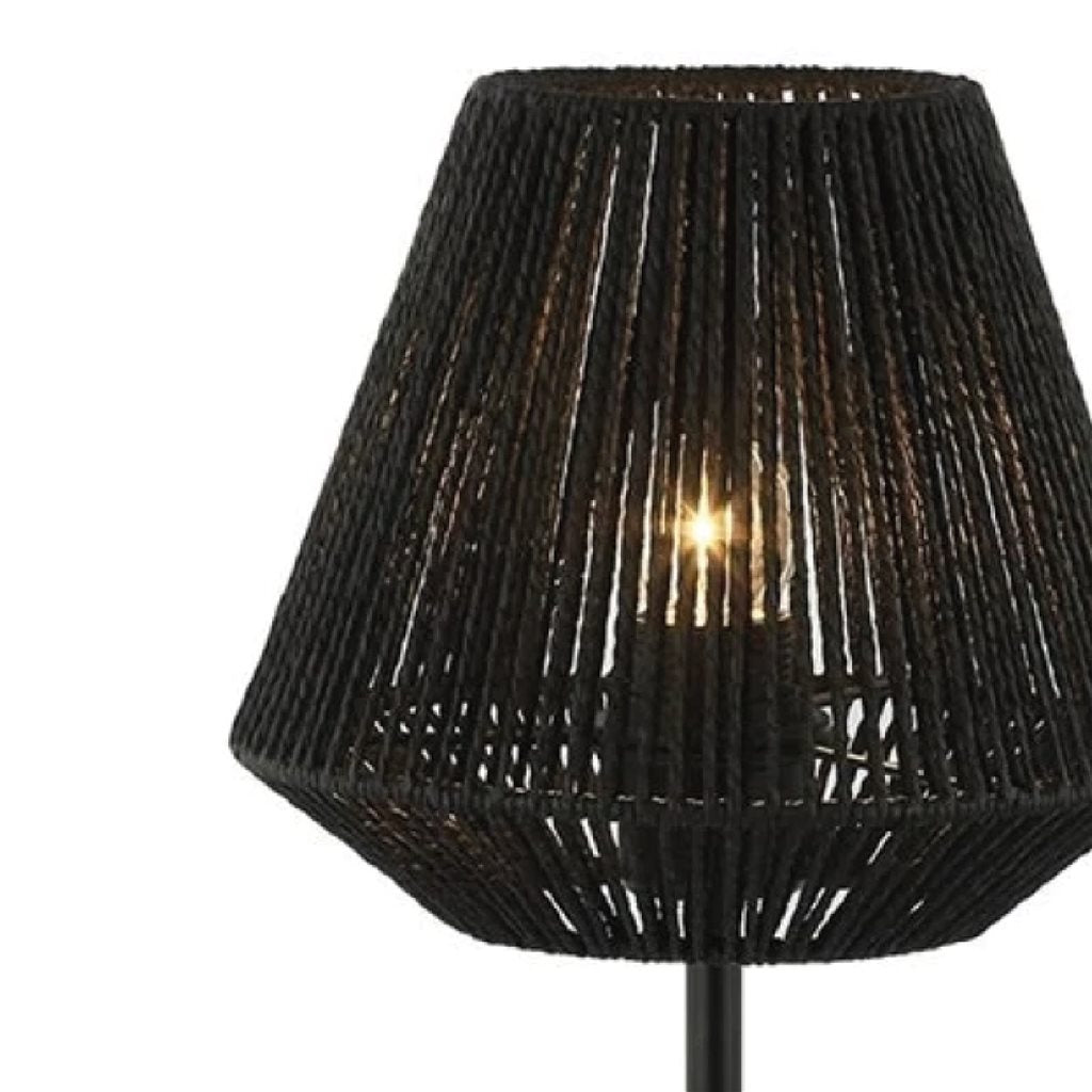 LAMPARA DE MESA D23x47CM TEJIDO/METAL NEGRO