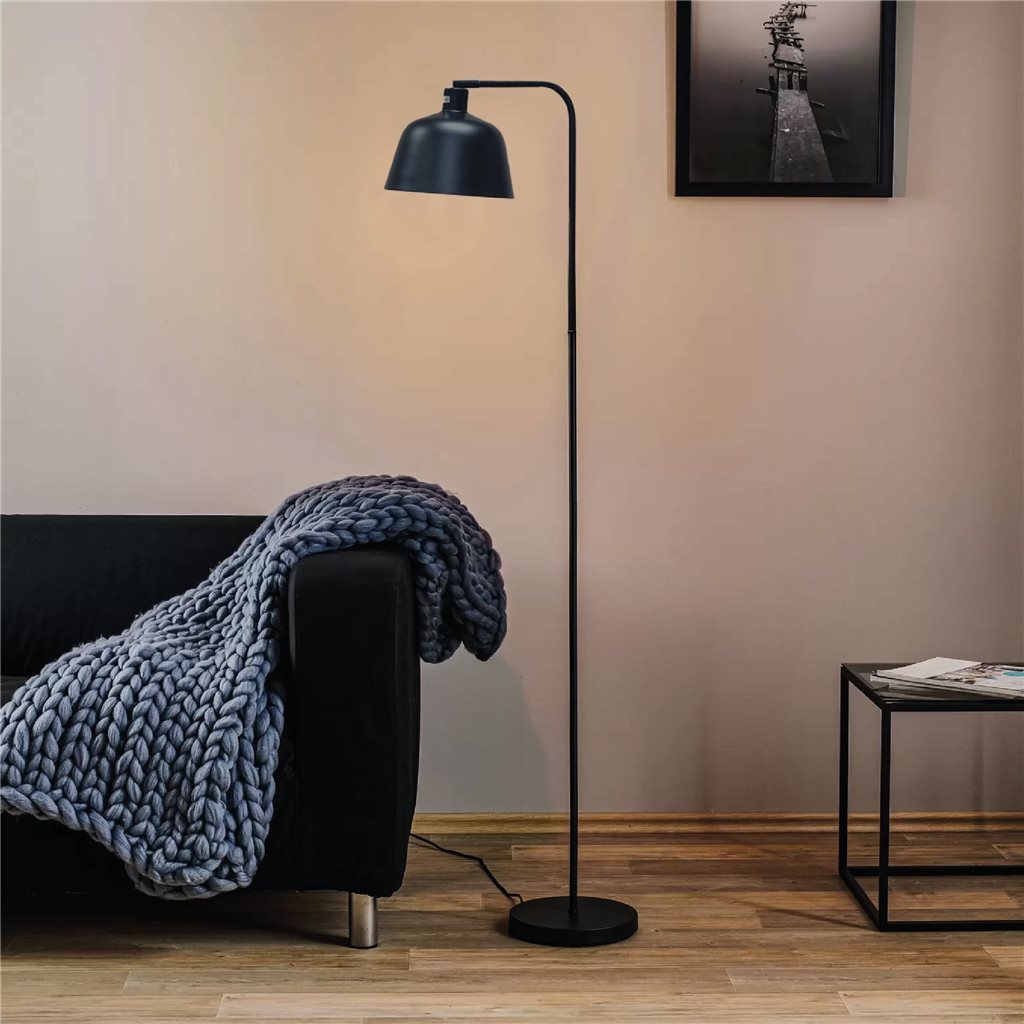 LAMPARA DE PIE 47x25x148CM METAL NEGRO
