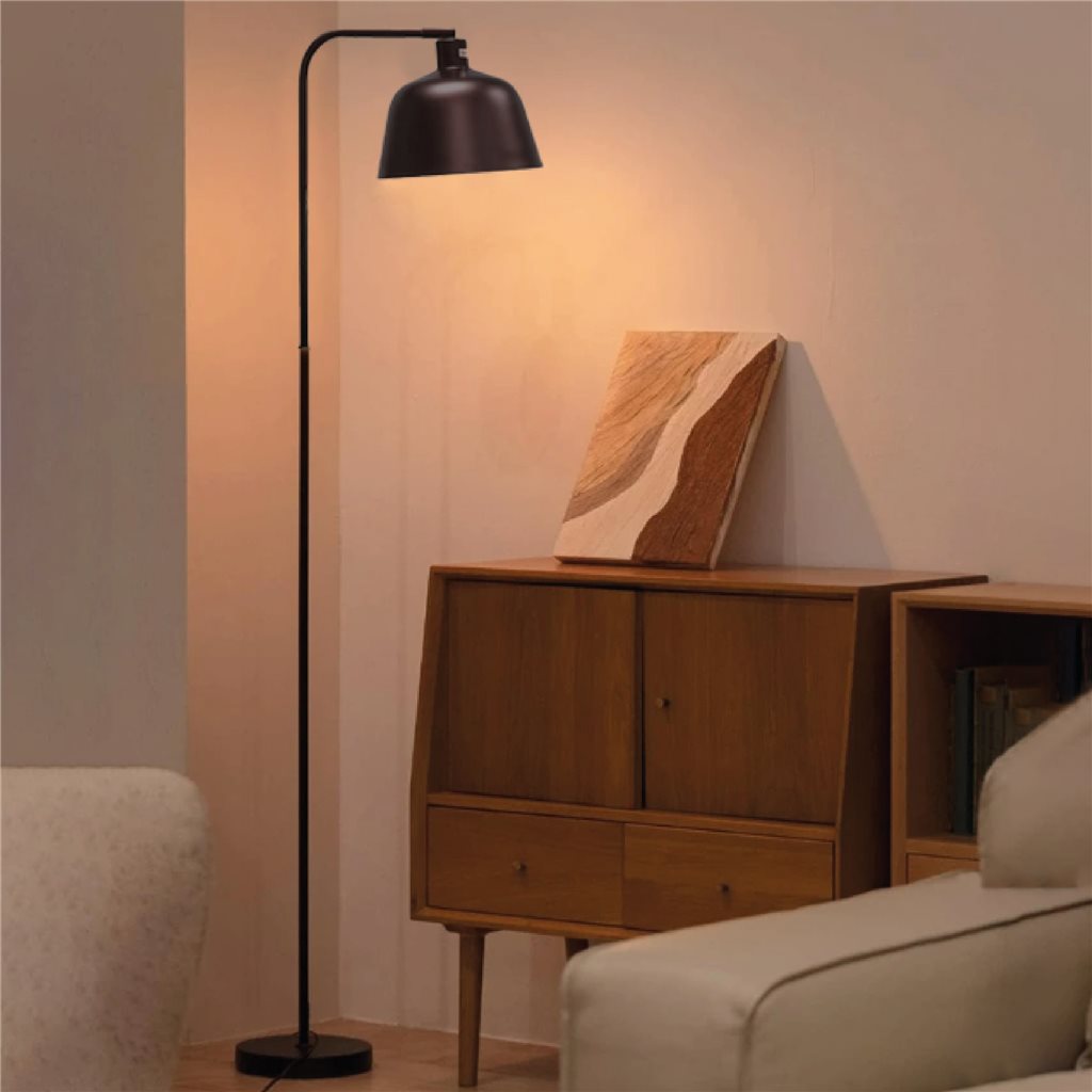 LAMPARA DE PIE 47x25x148CM METAL NEGRO