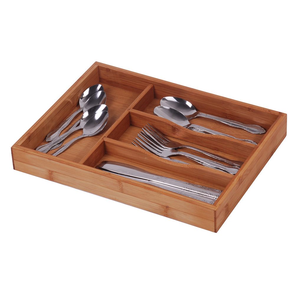 CUBIERTERA MADERA BAMBOO 22x14x12.5/25CM NATURAL