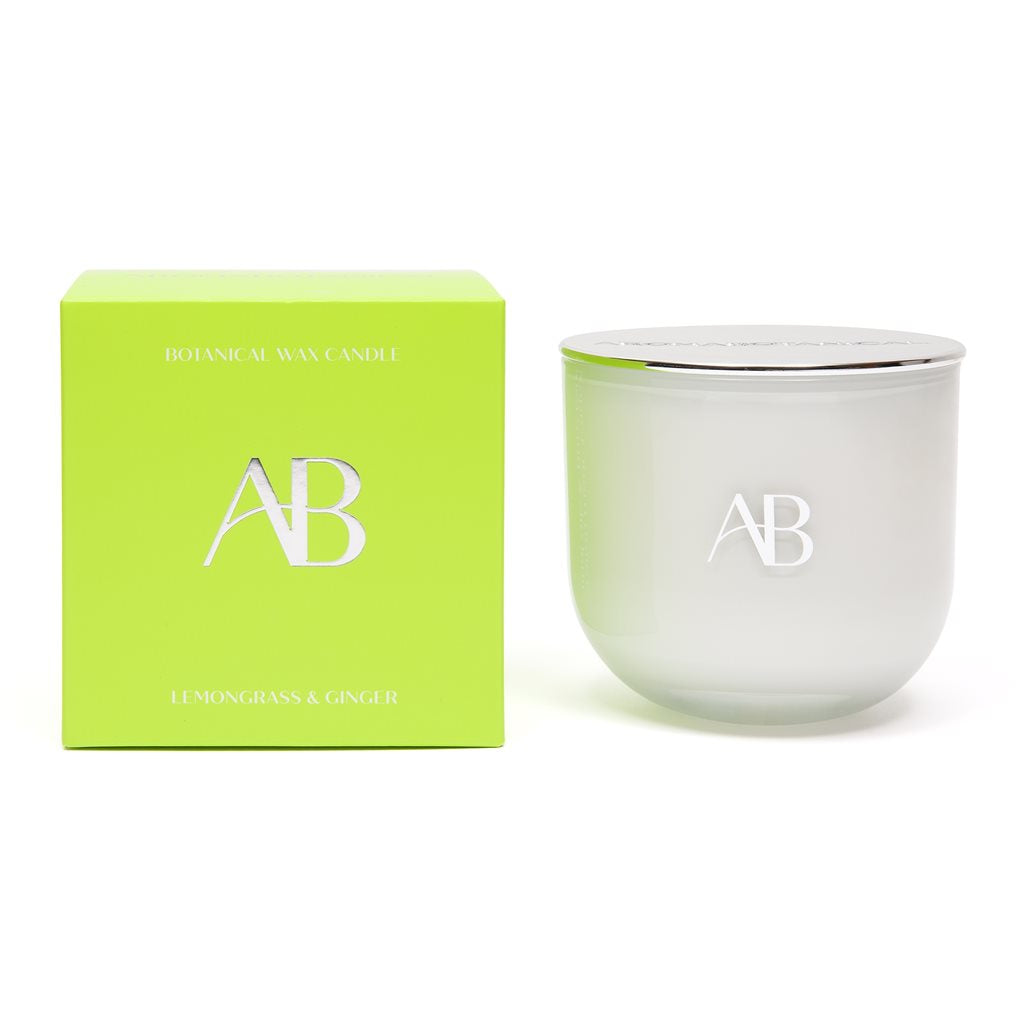 VELA AROMATICA 340G LEMONGRASS/GINGER BLANCO