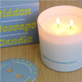 VELA AROMA 250G MENSAJE OCULTO MATCHA/COCONUT MILK