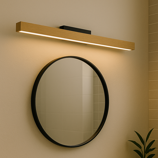 Aplique LED Negro/Madera