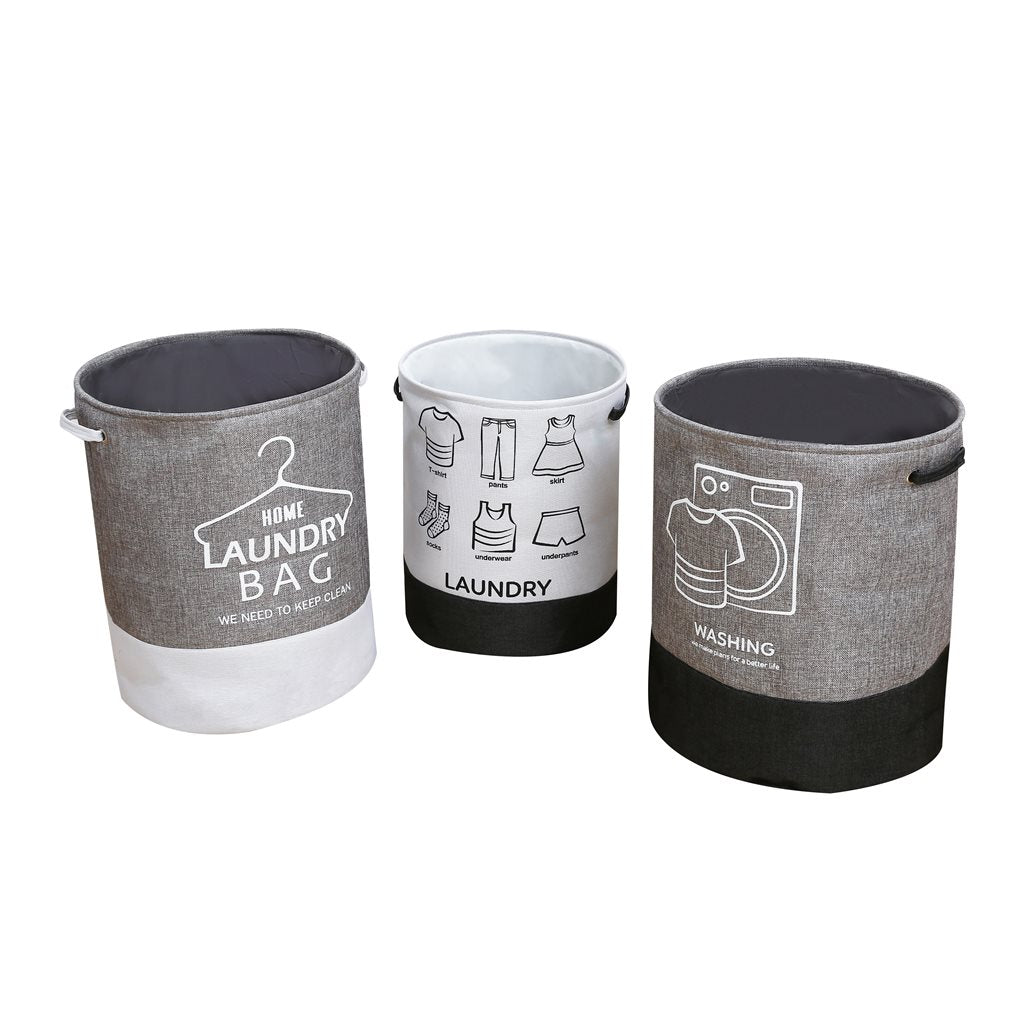 CESTO DE ROPA 40x50CM SIMIL LINO SURTIDO