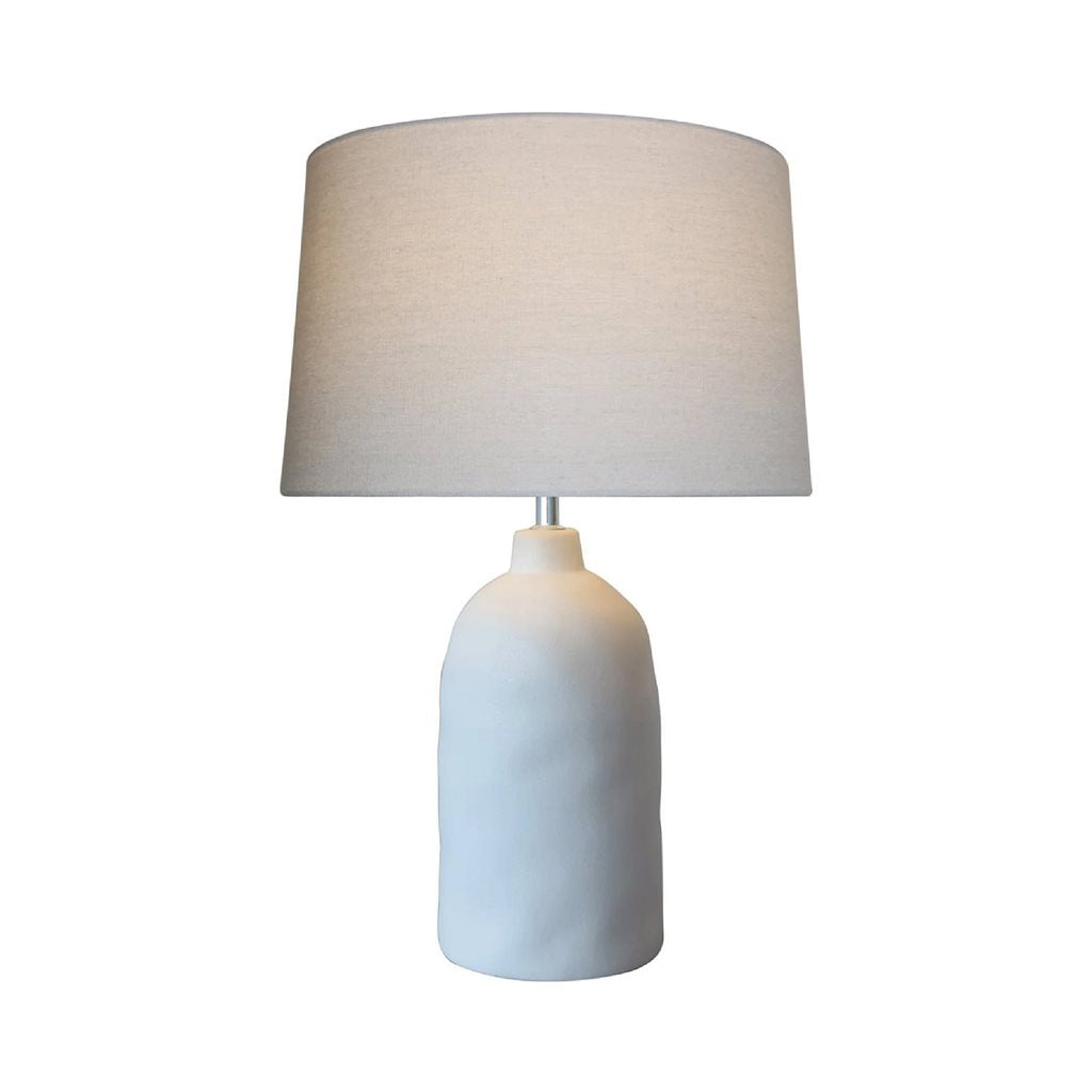 LAMPARA MESA CERAMICA D40x60CM TEXTURA BLANCO