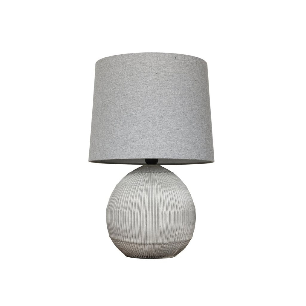 LAMPARA DE MESA CERAMICA D34x51CM LINEAS GRIS