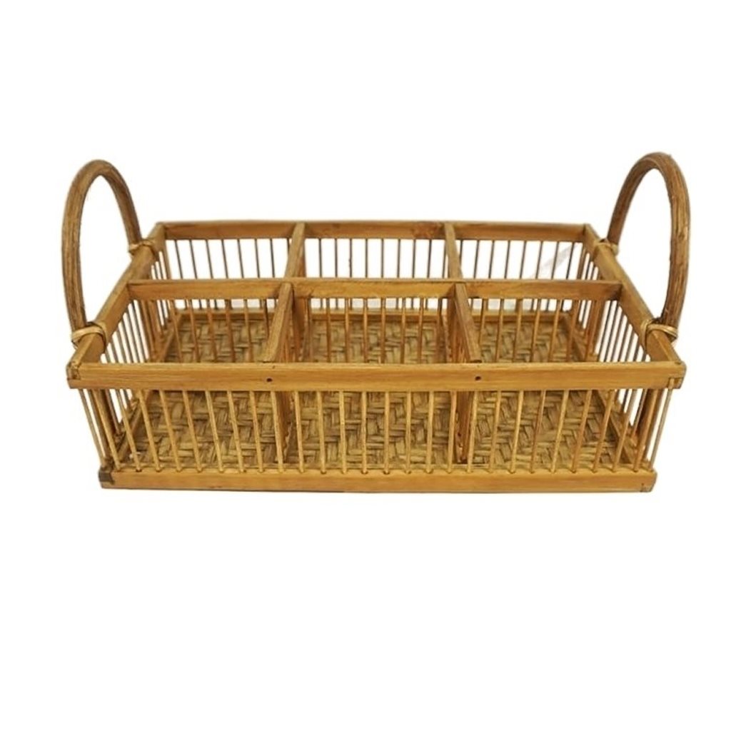 ORGANIZADOR 6 DIV. 27x17xH7 CMS C/ASAS BAMBU