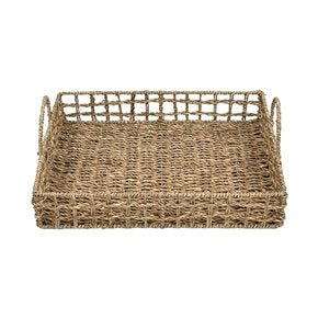 BANDEJA C/ASAS 45x35x8CM FIBRA NATURAL