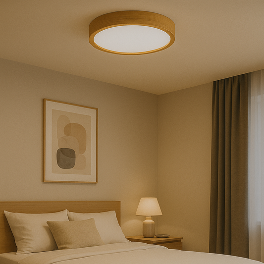 Plafón LED Red. Simil Madera